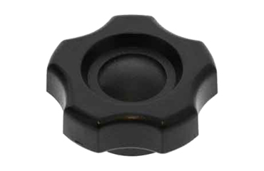 ノブナット(G-2)黒 ABS樹脂 Gタイプ(中型)菊型 ねじ部黄銅